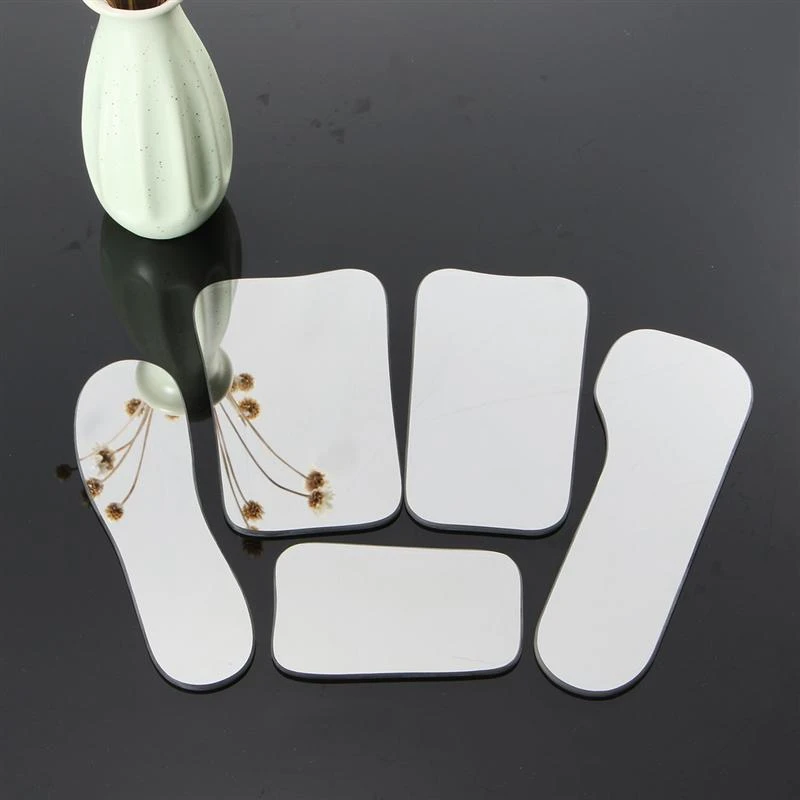 

5Pcs Orthodontic Intraoral Photographic Reflector Mirror 2 Sided Rhodium Glass Mirrors With Storage Bag For Clinic