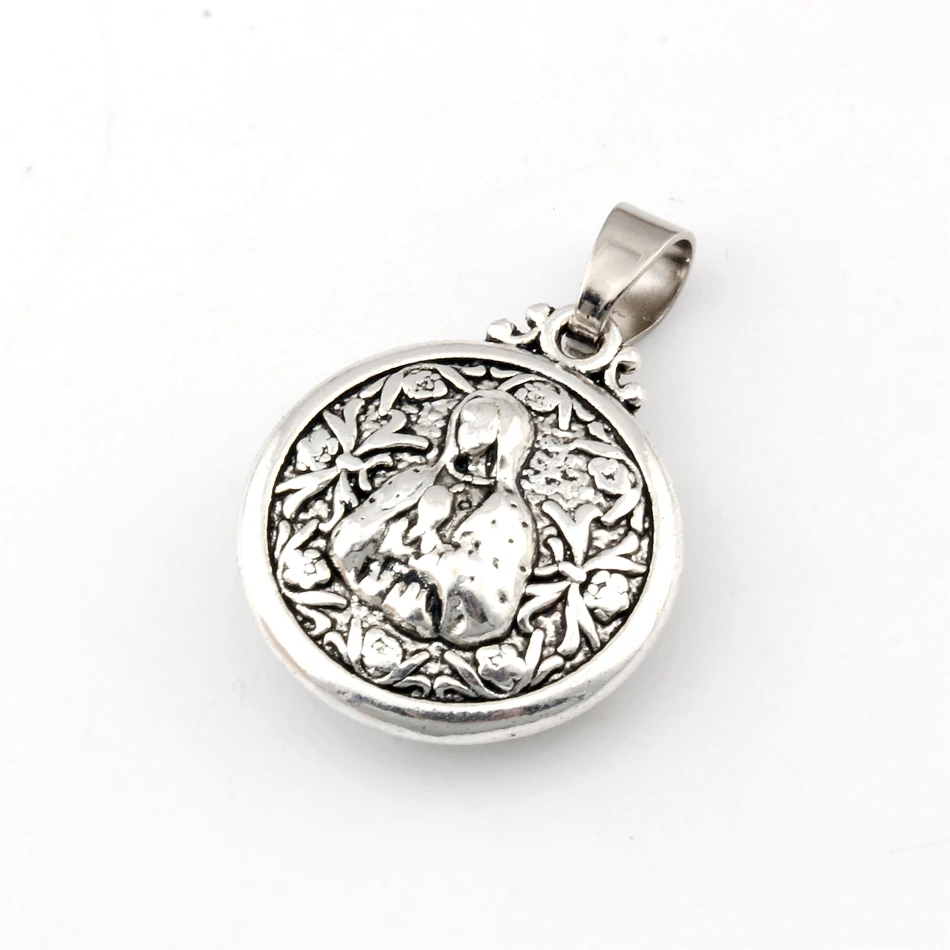 

Virgin Mary Religious Zinc Alloy Charm Pendant Fit Necklace DIY Accessories 21x30mm 30pcs/lots A-481a