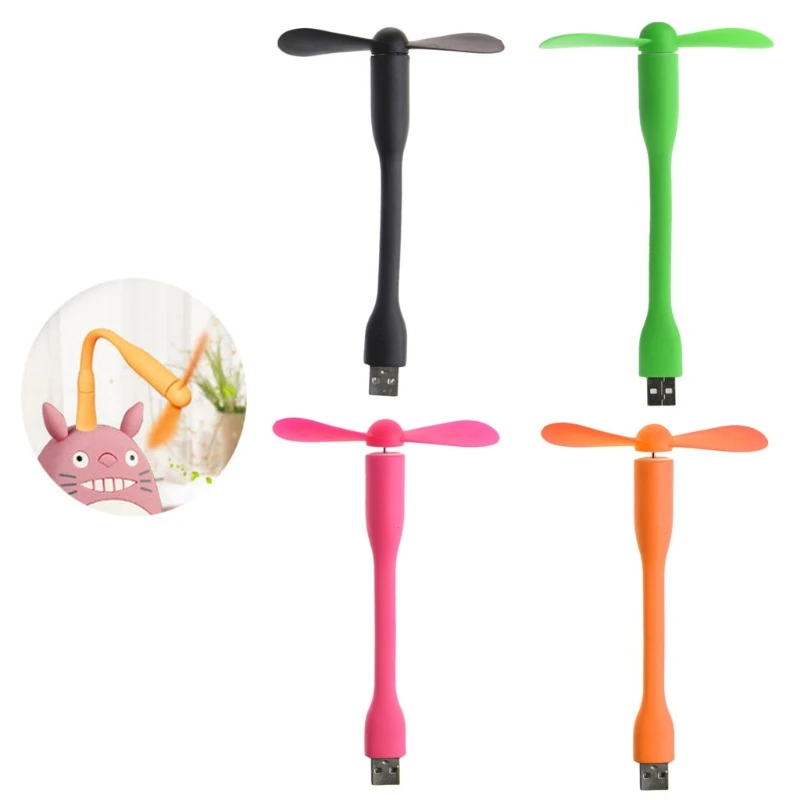 

Flexible USB Cooling Fan For Laptop Desktop PC Powerbank Wall Car USB Charger