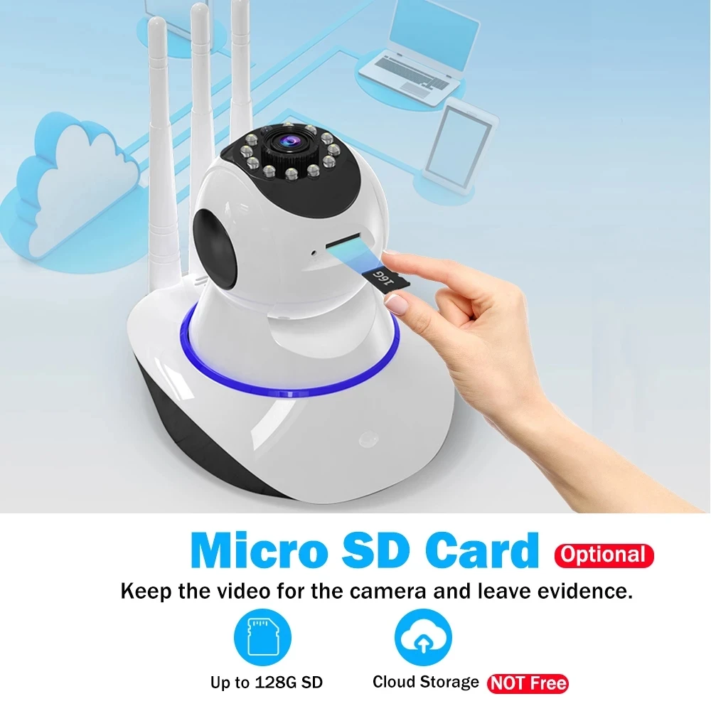 IP камера видеонаблюдения HONTUSEC 1080P Wi Fi PTZ 360 °|Камеры видеонаблюдения| |