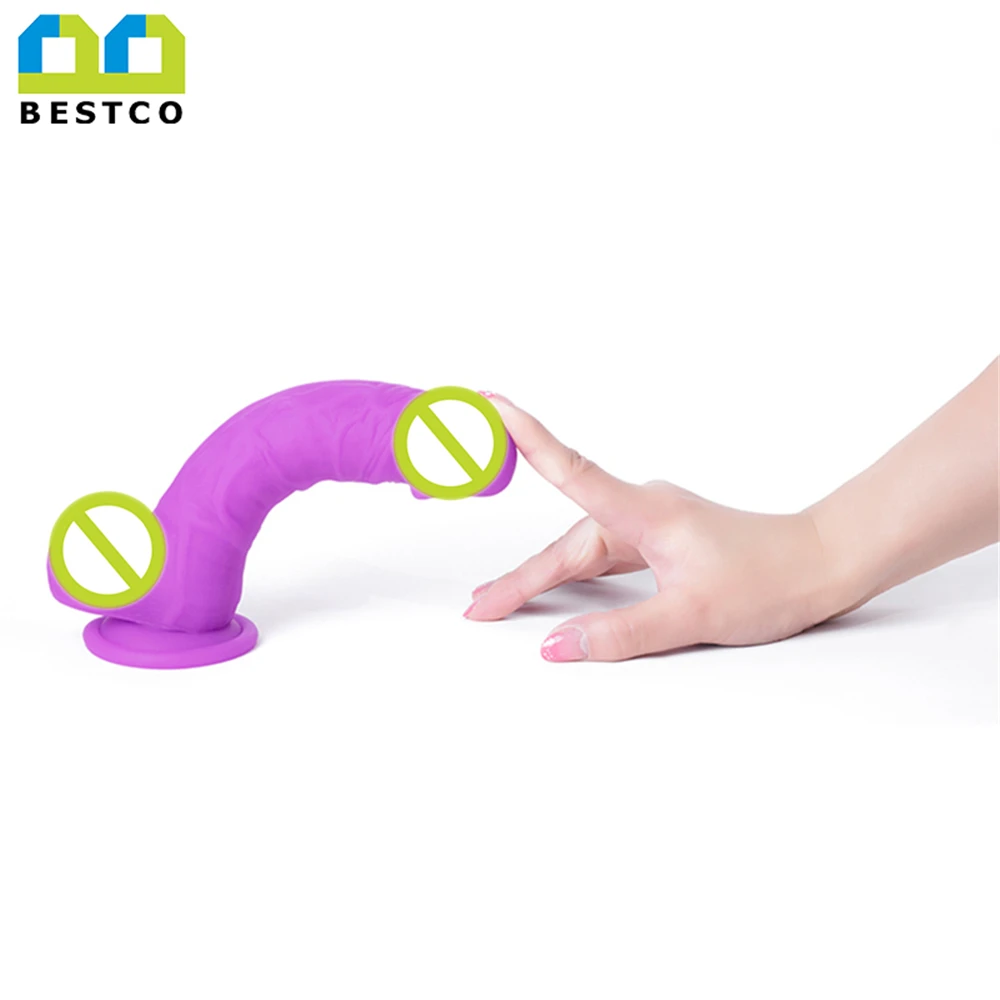 Bestco реалистичный 18 + фаллоимитатор без вибратор пенис Анальная затычка для