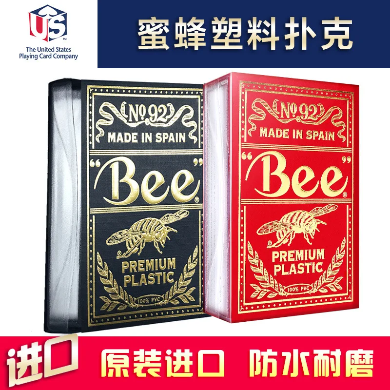 Color Hui qi Poker Bees Bee Игральные карты импортные двухсторонние матовые пвх мосты полностью пластиковые водонепроницаемые износостойкие - Цвет: Color