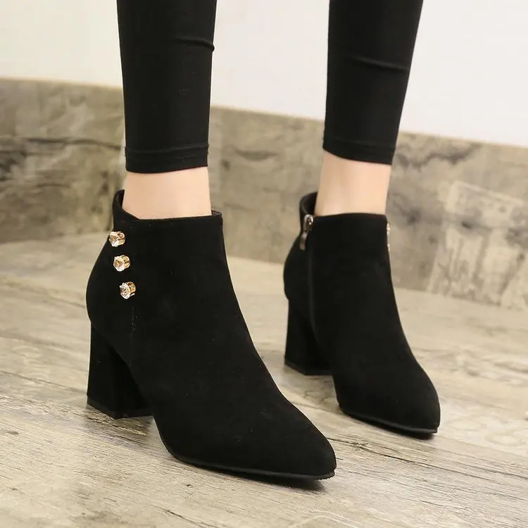 

Platform Shoes Boots Women Winter Shoes Leather Riding Boots Zipper Ladies Shoes Long Boots Autumn Black 2021