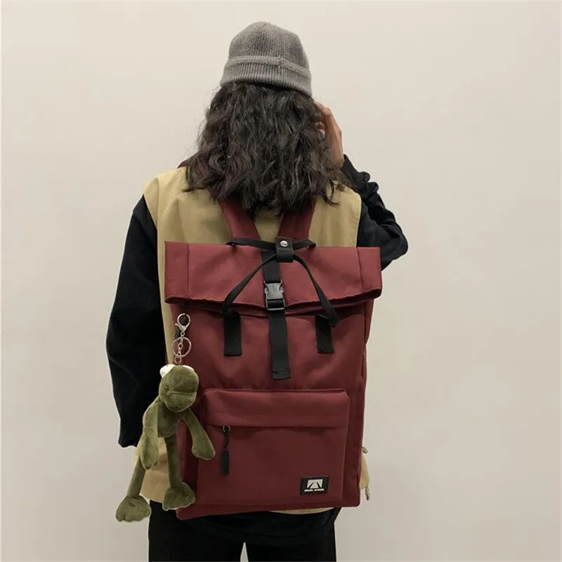 

INS Casual Backpack Bags for Women College Student School Bag Female Portable Backpack Male Canvas Men Backpacks