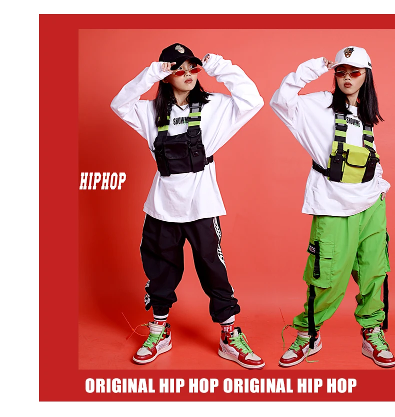 Детская одежда в стиле хип-хоп, танцевальный костюм для уличных танцев, набор для мальчиков Tide сценический костюм хип-хоп джаз танец костюмы для выступления DQS2973