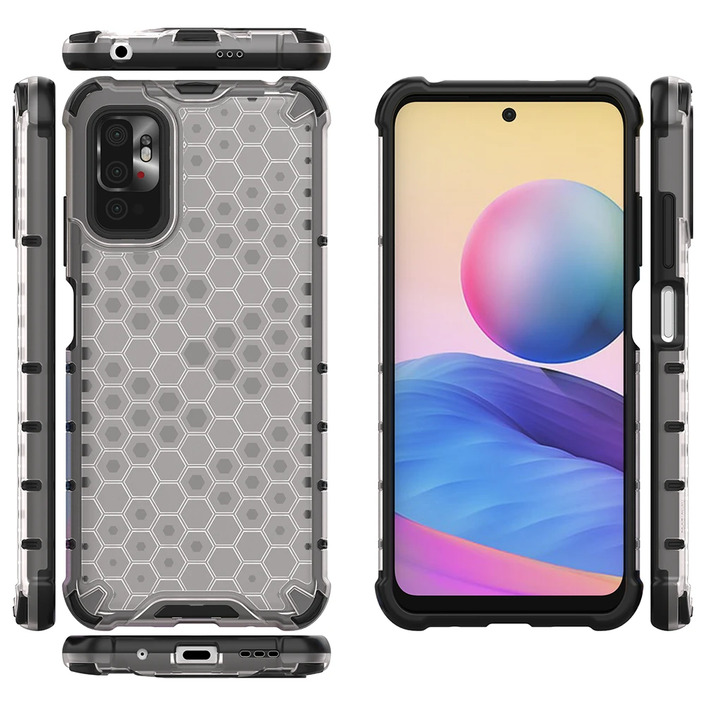 

For Poco M3 Pro Case Rugged Soft Silicone Hybrid Translucent Armor Shockproof Cover Phone Case For Xiaomi POCO M3 Pro 5G
