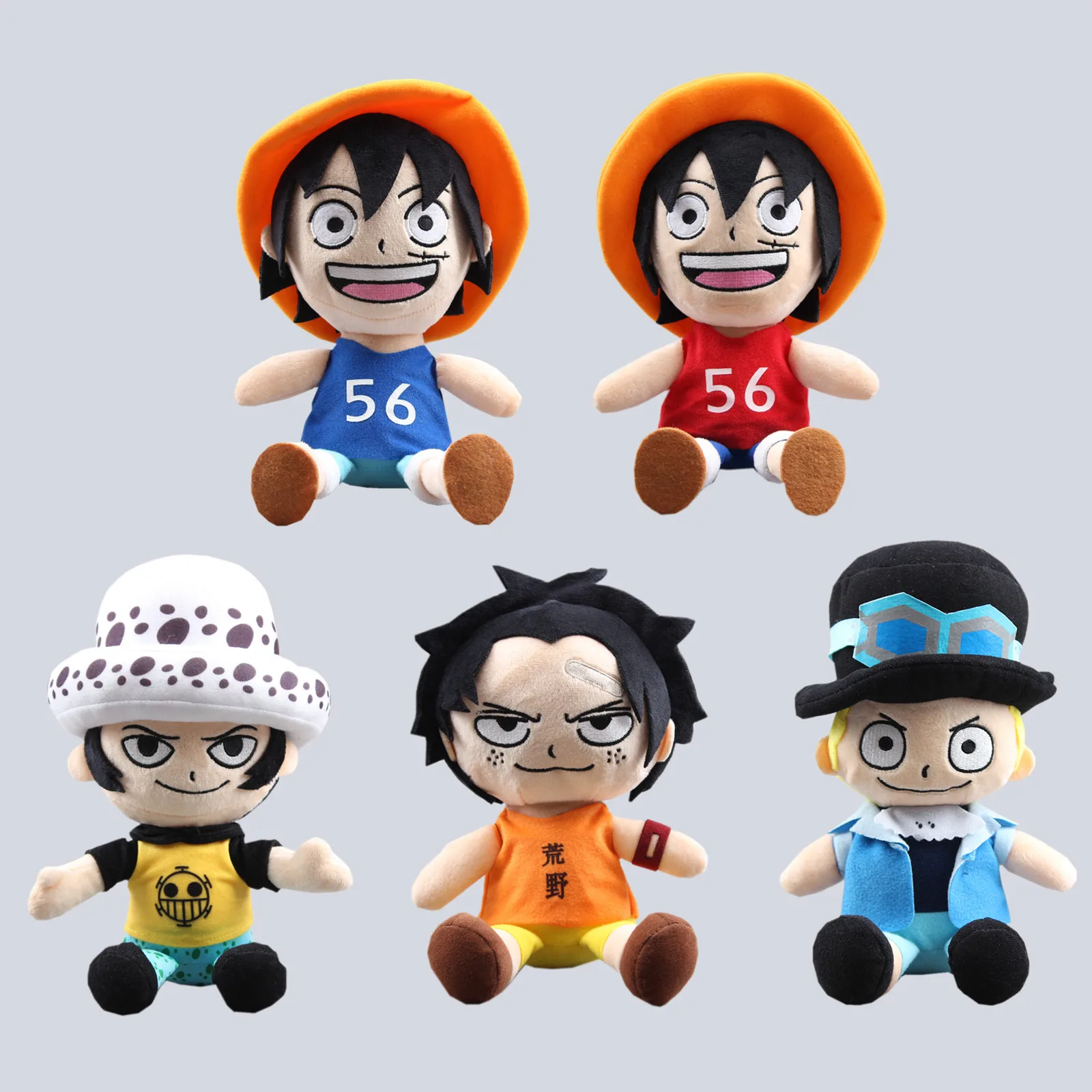 

Anime Peluche One Piece Luffy Figure Soft Stuffed Dolls Trafalgar Law Sabo Ace Plush Toys Kids Gift 20-25 cm