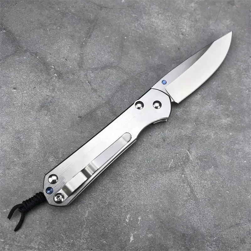 Высококачественный модный серебристый складной нож для кемпинга, самообороны, портативный карманный нож для повседневного использования ...