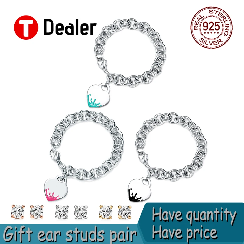 

925 Sterling Silver Jewelry Love Bracelet String Classic Girls New Holiday Gift Boutique Personality Temperament Versatile