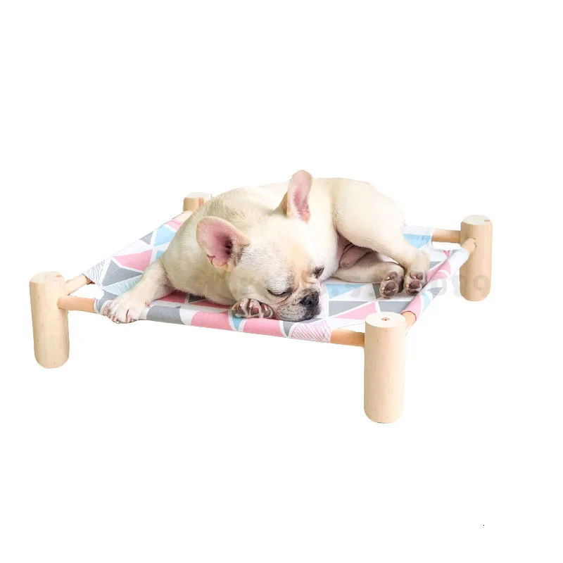 Кровать гамак дышащий лагерь твердой древесины Съемный и моющийся хлопок лен