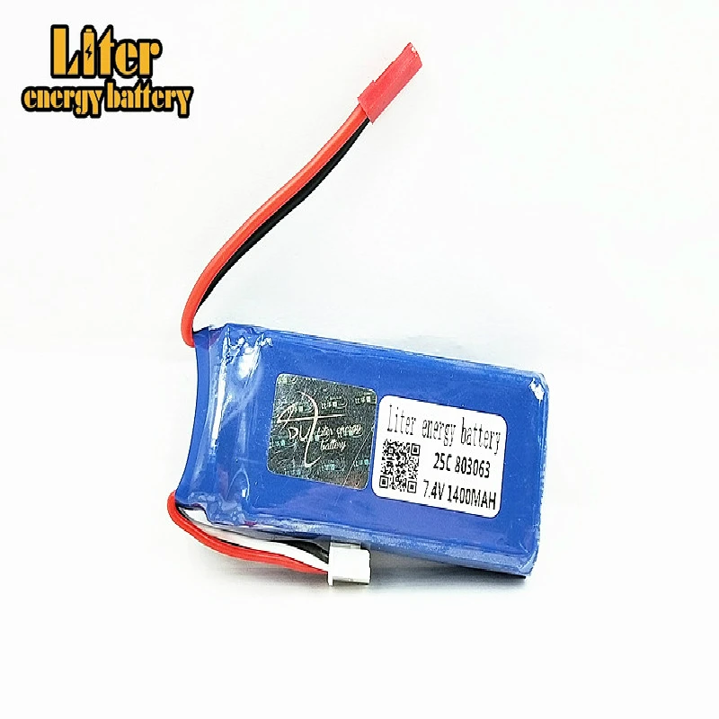 

3pcs 7.4V 1400mAh 803063 Li-po Battery For YiZhan Tarantula X6 MJX X101 X102h X1 H16 WLtoys V666 V262 V353 V333 V323 Spare parts