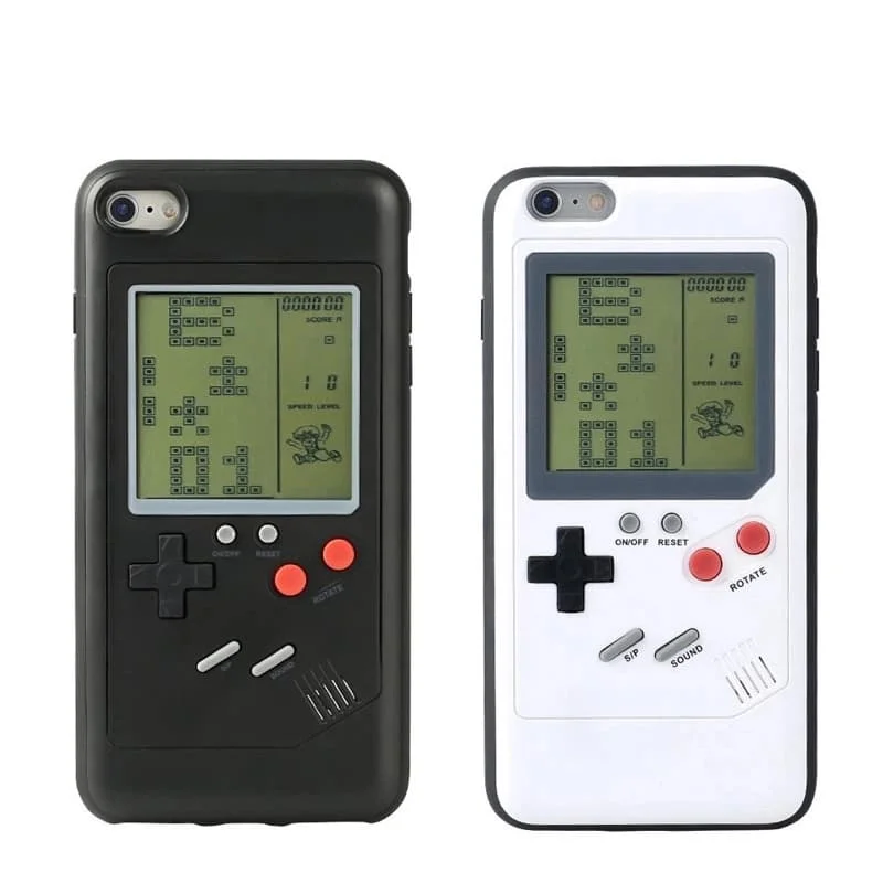 Ретро чехол для телефона iPhone 6 6s 7 8 Plus X XS XR 11 Pro Max Tetris игровая консоль Funda Play