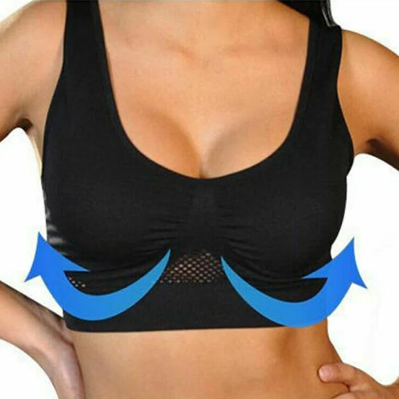 Женский спортивный бюстгальтер сексуальный сетчатый топ пуш-ап без косточек
