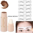 Новое поступление, бриллиант для бровей, 6 видов, трафарет для бровей, набор для макияжа, идеальные брови за секунды, пудра для бровей