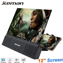 12 Inch 3D Mobile Phone Screen Magnifier Bluetooth Stereo Speaker HD Video Amplifier Compitable All Smart Phone Eyes Protection