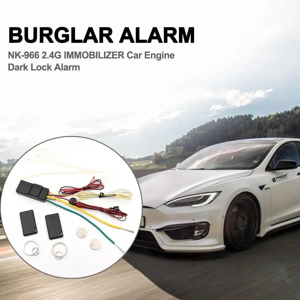 

Car Lock Alarm 2.4G RFID Immobilizer Wireless Engine Lock Car Alarm System Anti-Hijacking Intelligent Circuit Cut Auto Unlock