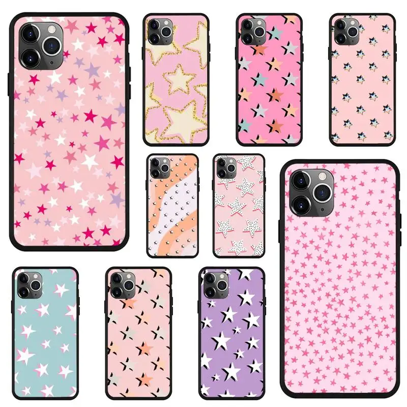 

Fashion Colored Star Painting Phone Case For Iphone Case 5 5S SE 6 6s 7 8 11 12 X Xs Xr Pro Plus Max Mini Cover