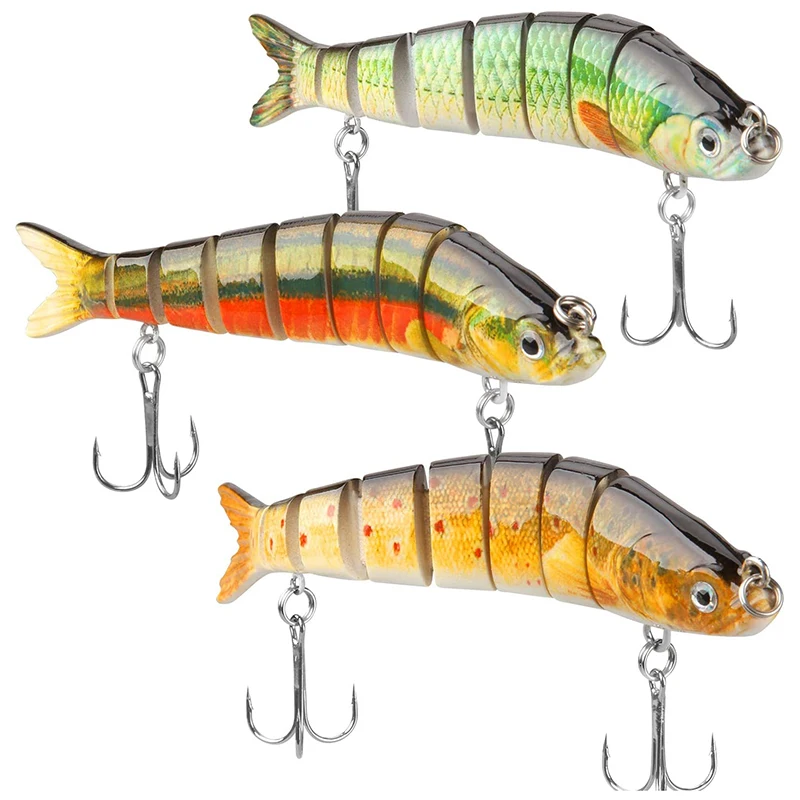 

Fishing Lures Multi 8 Jointed Swim Slow Sinking Crank Bait Swimbait 3D Eyes Lifelike Fishing Lures Tools ALS88