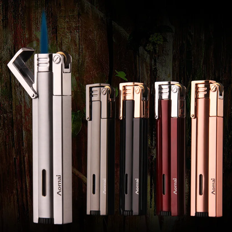 

New Compact Jet 1300 C Torch Butane Turbo Lighter Strip Gasoline Windproof All Metal Cigar Lighter