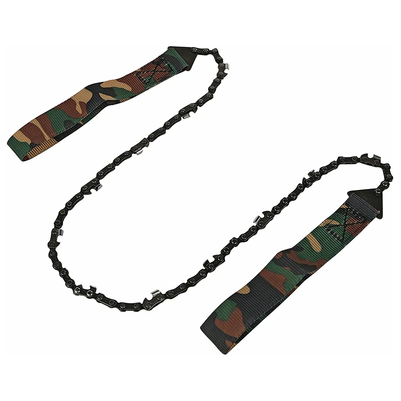 

Портативная ручная пила для экстренного выживания, цепная пила с камуфляжной сумкой для кемпинга, охоты, пешего туризма