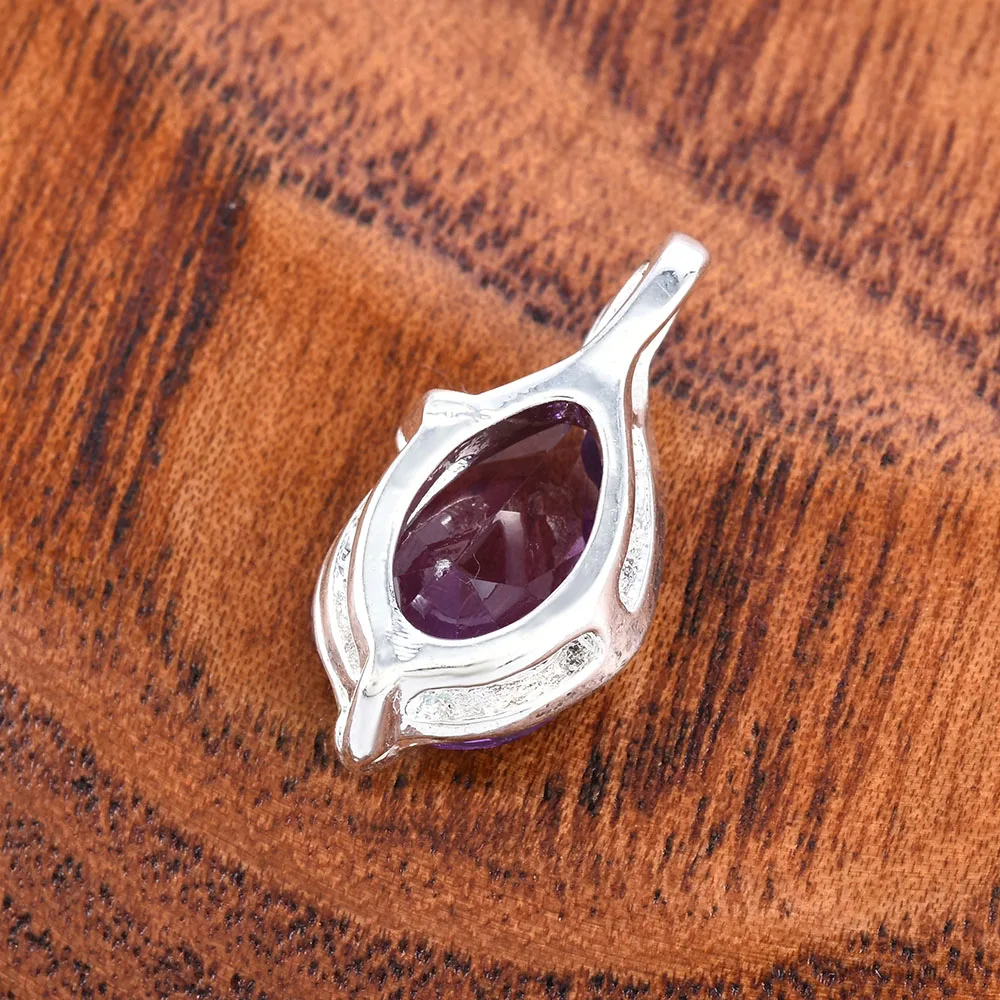Новинка 2020 подвеска из натурального фиолетового камня в виде ангела форме капли