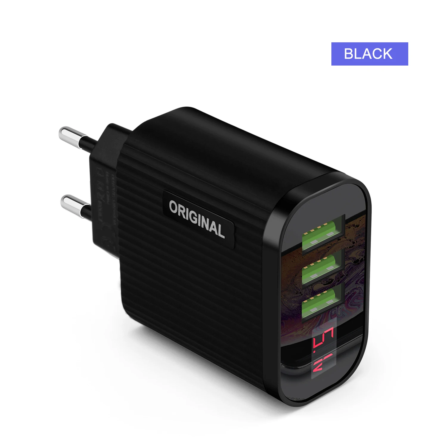 GOOJODO Цифровое зарядное устройство для телефона с 3 портами USB 3A Max умное быстрое зарядное устройство для путешествий настенное зарядное устройство адаптер для iPhone samsung Xiaomi