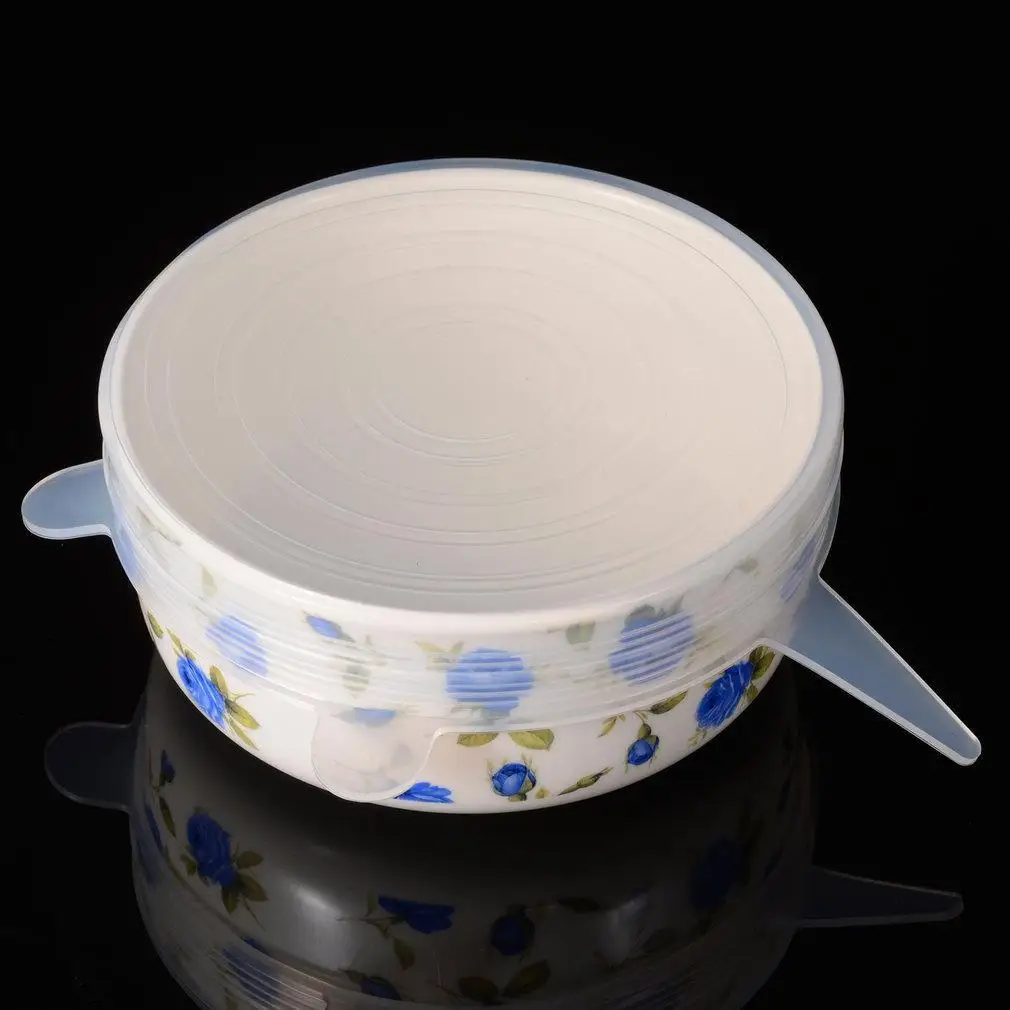 6 шт./компл. силиконовое покрытие для обертывания Saran пищевая чаша горшок стрейч