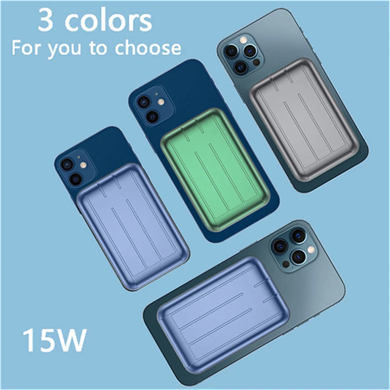 

Magnetic Wireless Charging treasure For Magsafe iphone 12 12pro Max 12mini Ultra-thin Magnet Charger Power Bank 5000mah Battery