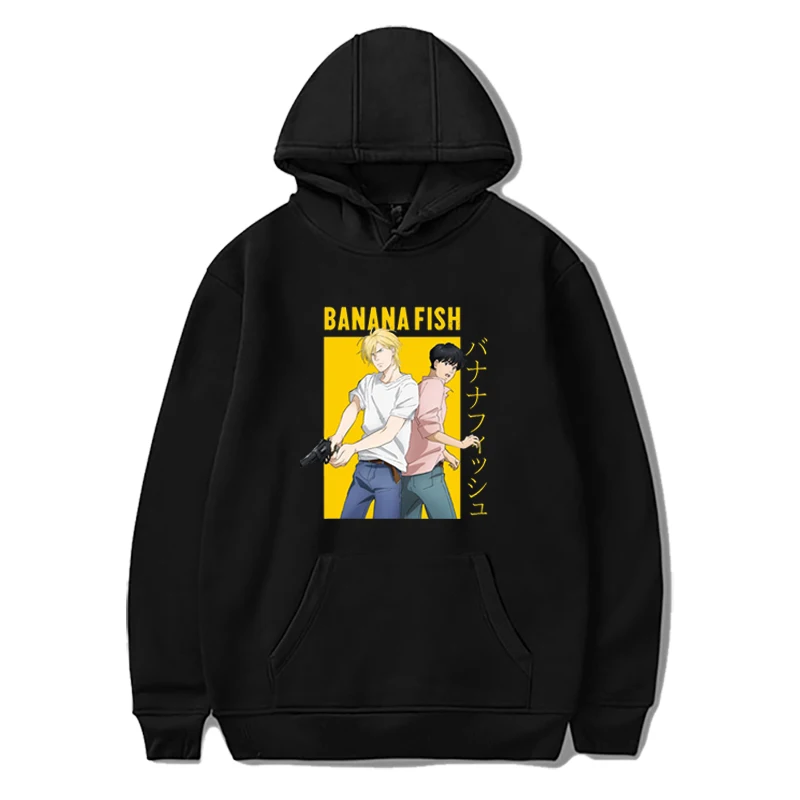 

2021 Fashion Japan Anime BananaFish Print Hoodie Long Sleeve Pullover Hooded Sweatshirt
