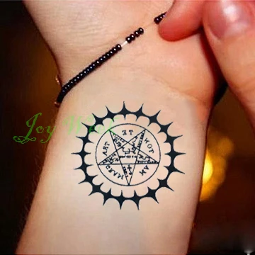 Водостойкая временная татуировка, наклейка биологической опасности, Biohazard, danger tatto, флэш-тату, поддельные татуировки для мужчин и женщин