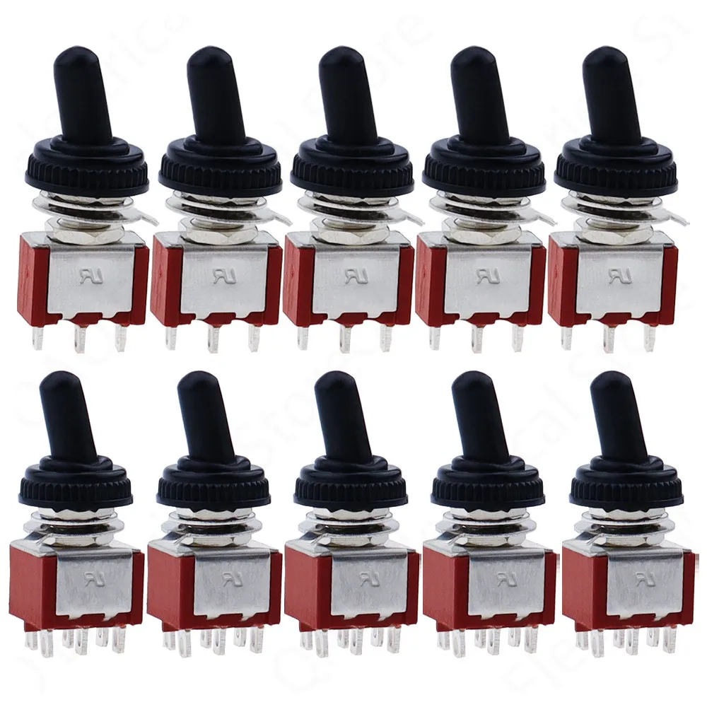 SPDT DPDT 6 мм сброс запирающий переключатель выключатель MTS 102 5A 6A 125V 3A 250 AC мини 3 6PIN ON