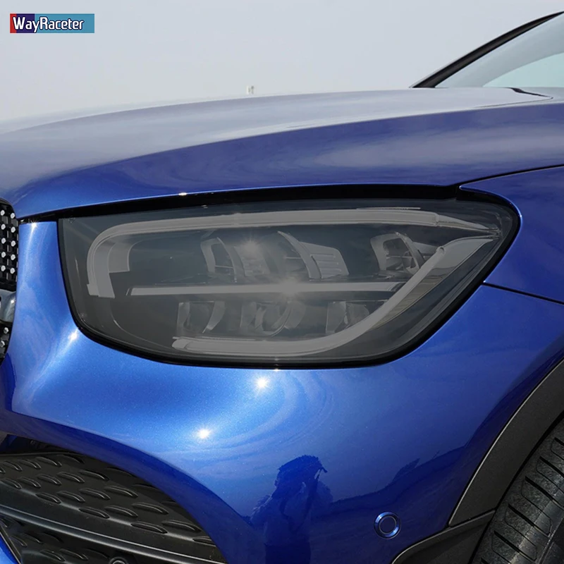 2 Pcs Car Headlight Protective Film Transparent Black TPU Sticker For Mercedes Benz GLC Class X253 C253 AMG 2015-On Accessories 2 Pcs Car Headlight Protective Film Transparent Black TPU Sticker For Mercedes Benz GLC Class X253 C253 AMG 2015-On Accessories