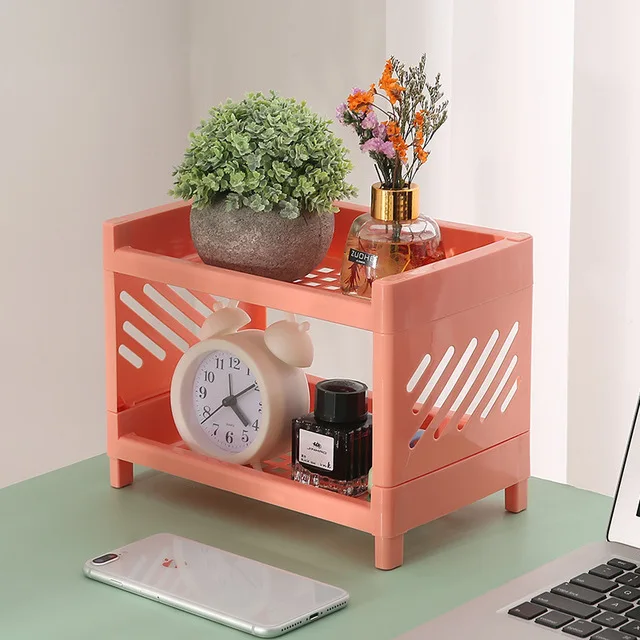 

Storage Organizer Double Layer Plastic Multi-functional Storage Box Sundries Organizer Cosmetics Kitchen Bathroom Accessories