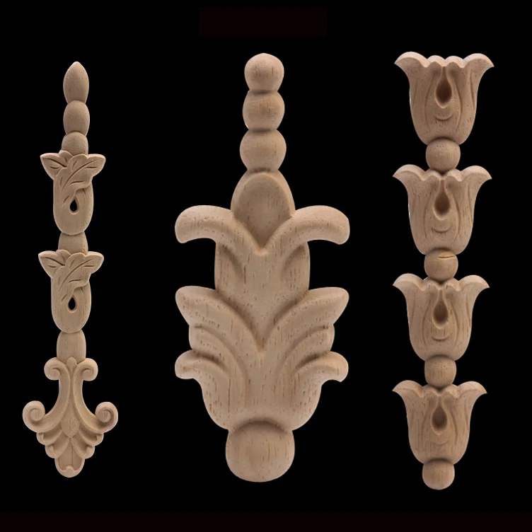 Украшение Европейский резные розовое платье с большими цветами деревянные двери