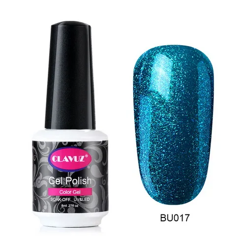 017 CLAVUZ синяя серия Гель-лак для ногтей волшебный замачиваемый УФ Гель-лак для ногтей салонный маникюрный лак 8 мл - Цвет: 017