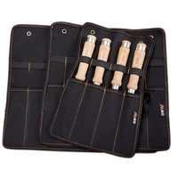 chisel carrying case canvas pocket tool roll holder wrench pouch 4 pockets organizer for knife hammers gouges carpenter