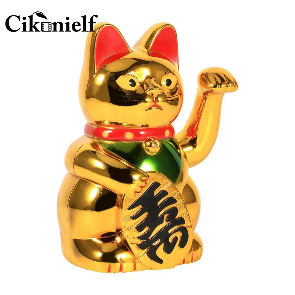 Китайский счастливый кот большой золотой развевающийся Кот ручная лапа