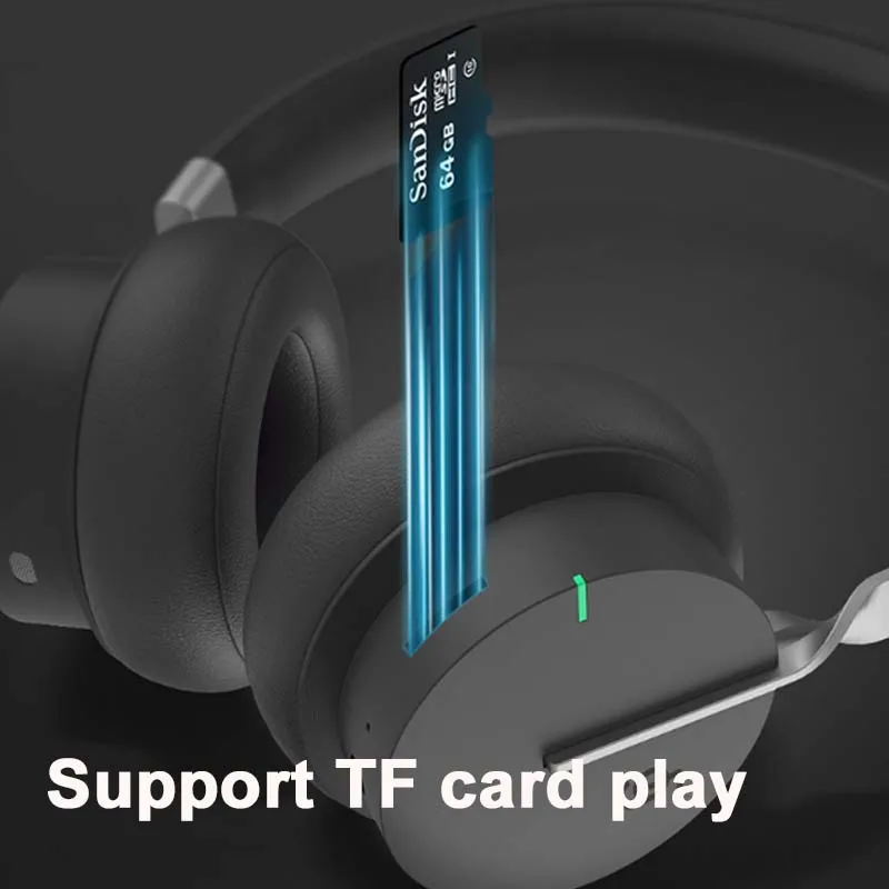 

Bluetooth 5.0 Headphones Wireless Headset Hi-Fi Music headphone FM TF Card Aux Play Adjustable Over Ear Earphone bluetooth