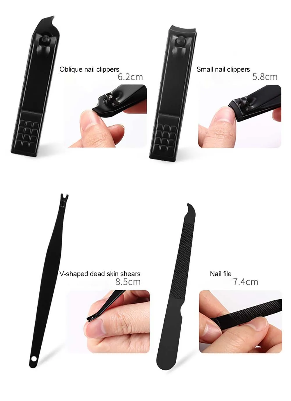 8 шт Нержавеющая сталь кусачки для ногтей набор профессиональных ножниц костюм