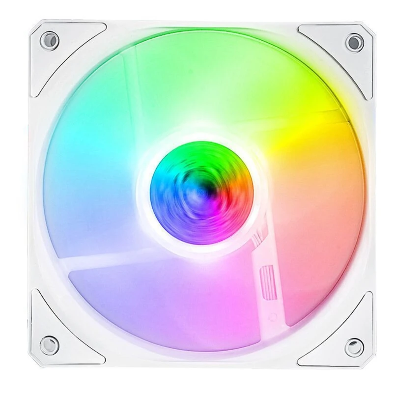 

120 ARGB Computer Case CPU Cooling Fan White Frame Silent 5V Addressable PWM Cooler Radiator Replaces Fans