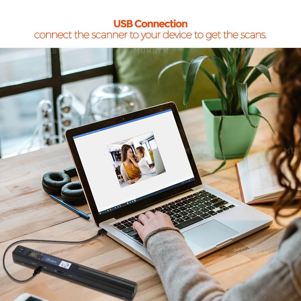 Портативный ручной сканер для документов 16 ГБ формат A4 900DPI JPEG/PDF|Сканеры| |