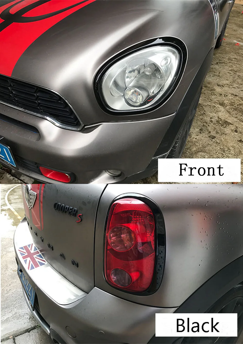 Headlight Taillight Border For Mini Cooper countryman R60 Decoration Stickers Rims Surrounds Car Styling kit car accessories | Автомобили
