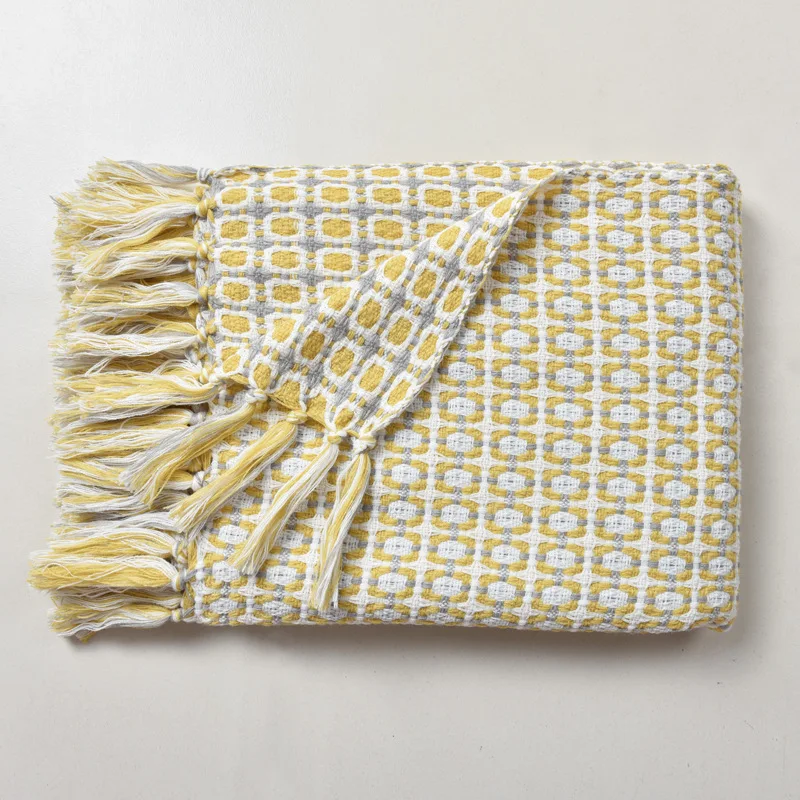 Акриловый вязаный декоративный теплое Покрывало Диван с обивкой из гобелена