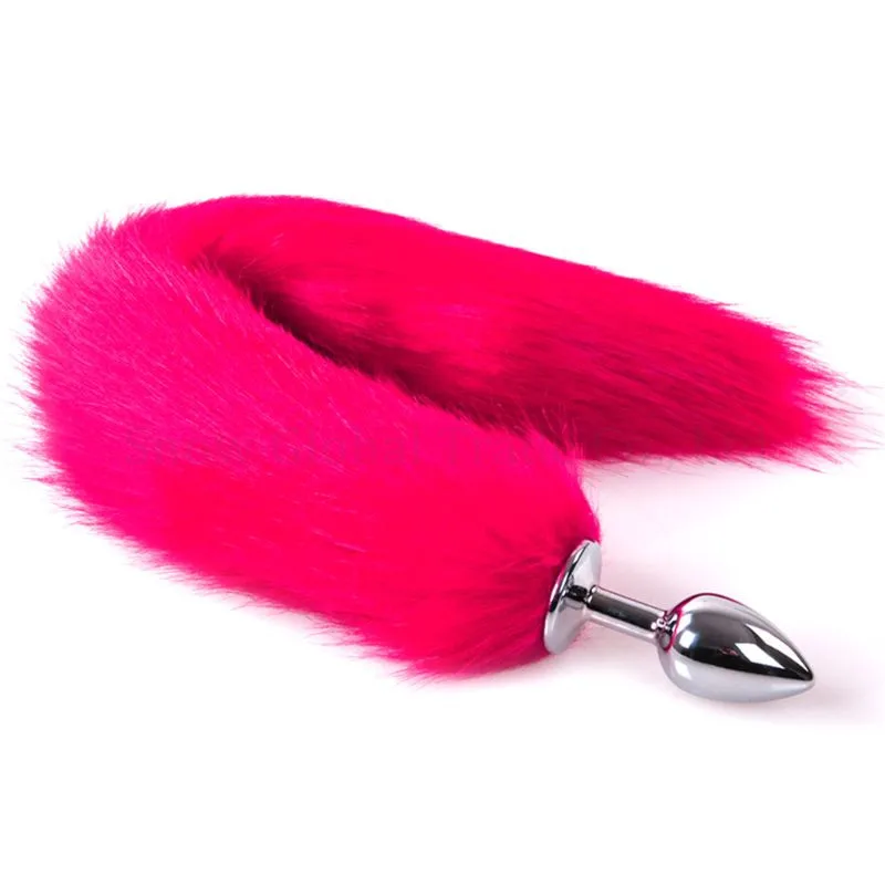 Флирт металлическая Анальная пробка ложный Гладкий пушистый искусственный