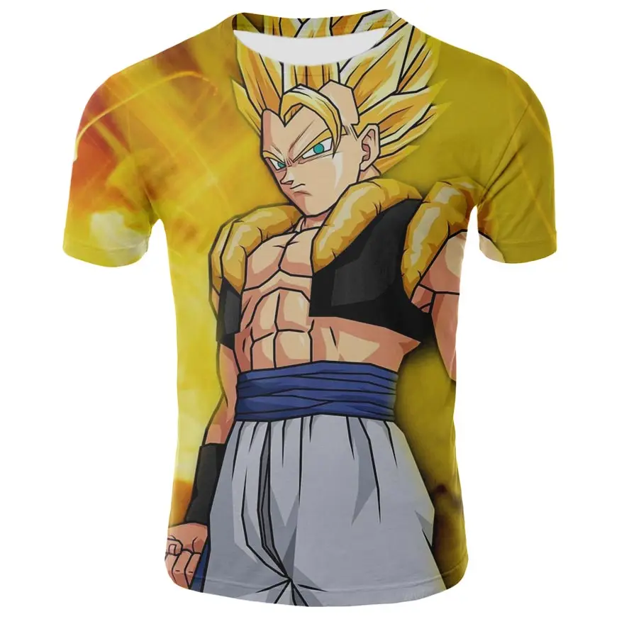 Футболка Wukong Dragon Ball с 3D-принтом модная спортивная рубашка коротким рукавом для