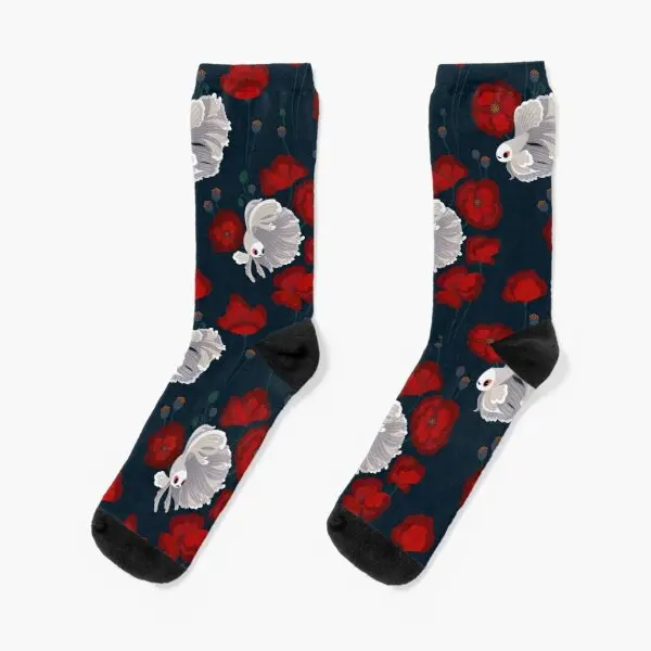 

Носки Bettas и Poppies, черные до колена, для мужчин и женщин, лучшие