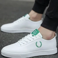 2020 men shoes spring autumn casual imitation leather flat shoes white print male sneakers tenis masculino adulto footwear