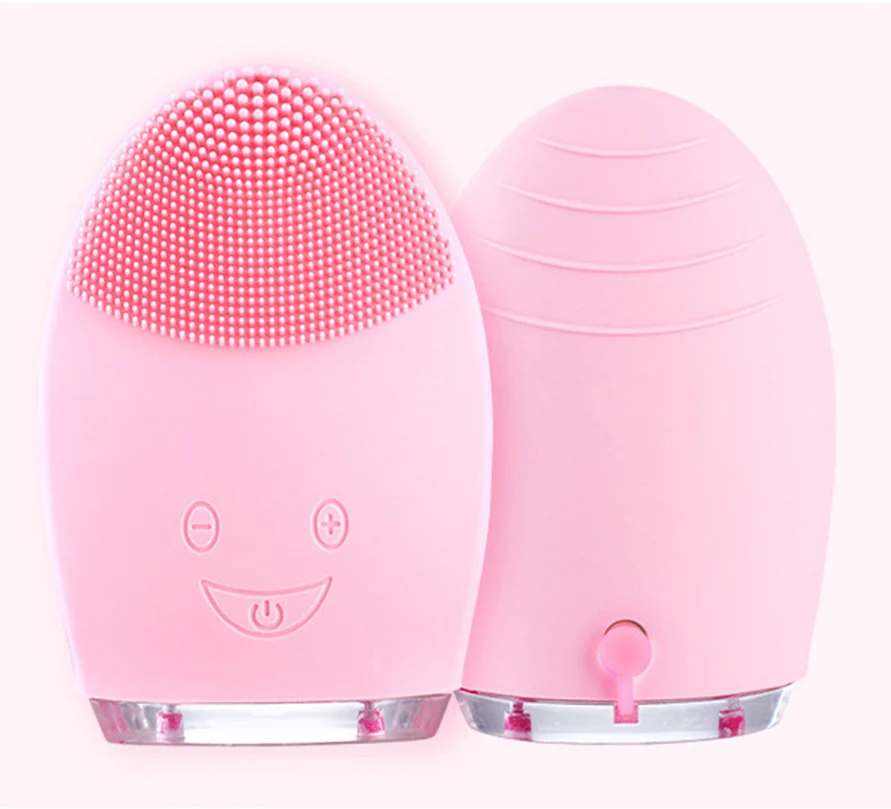 

Ultrasonic Silicone Electric Facial Cleansing Brush Sonic Face Cleanser Cleansing Skin Mini Washing Massager Brush Rechargeable