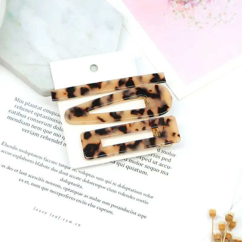 Заколки для волос женские 3 шт./компл. из ацетатного волокна |