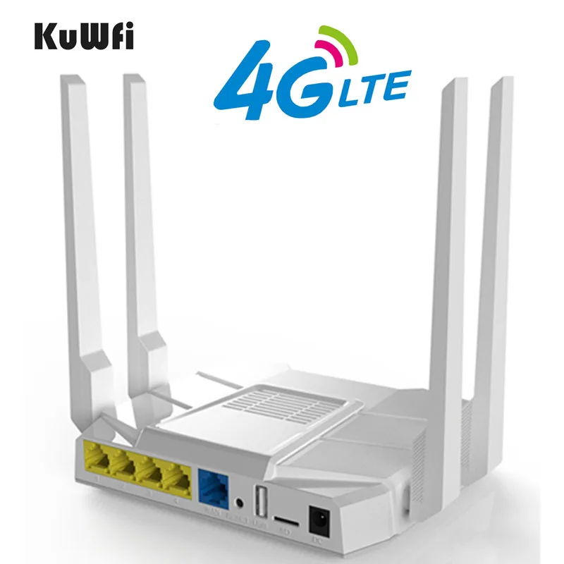 KuWfi 4G Wifi роутер 1200 Мбит/с двухдиапазонный беспроводной 2 4 ГГц и 5 8 CPE с sim